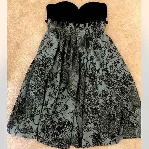 - ❤️❤️ Stunning Tibi New York Strapless Dress W/ Velvet Detail size 2❤️❤️ - Picture 3 of 3